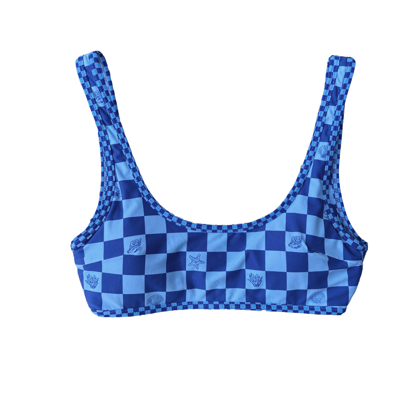 O'Brien Square Neck Top - Sea Friends Blue