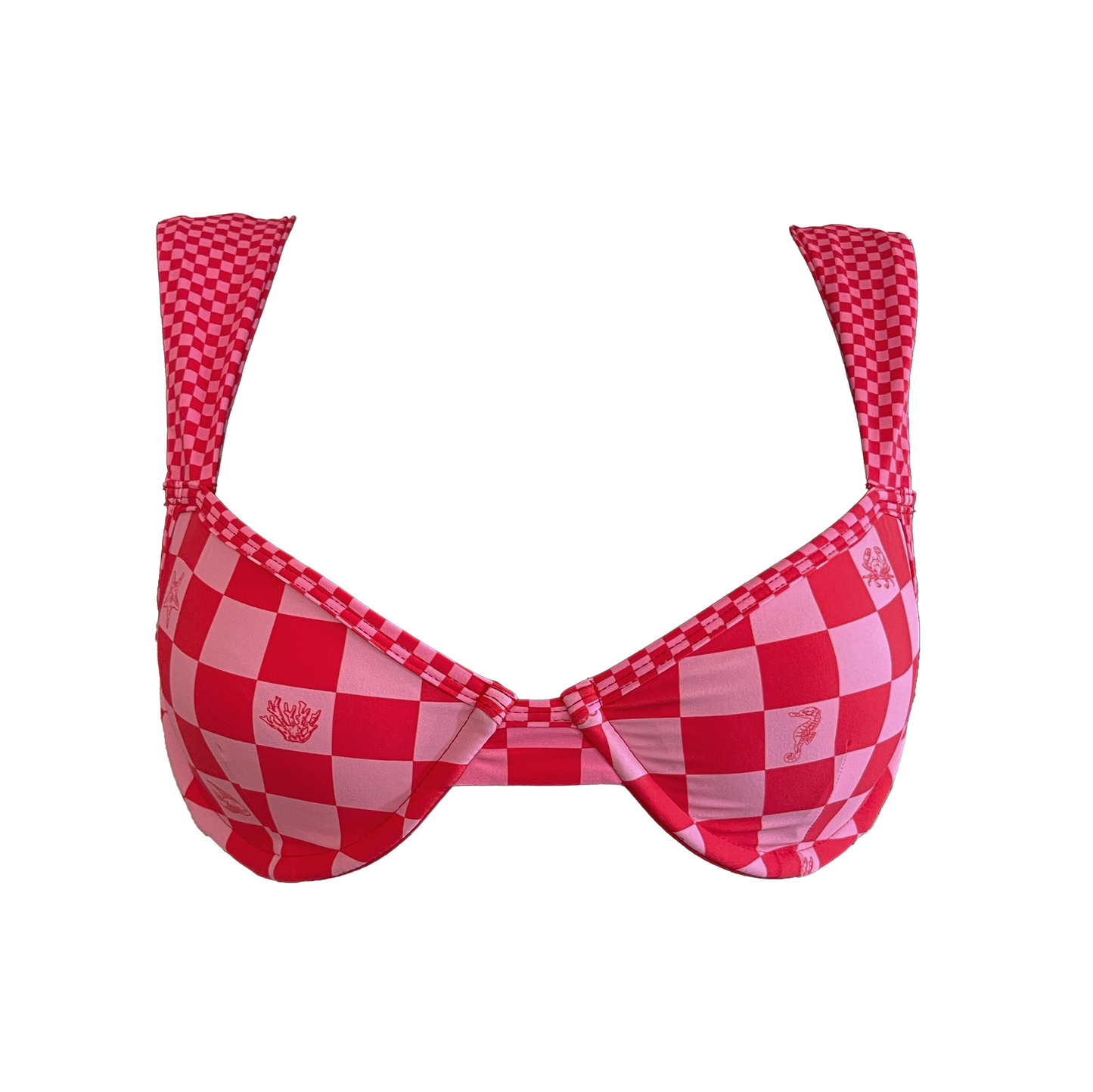 Hastings Underwire Top - Sea Friends Pink/Red
