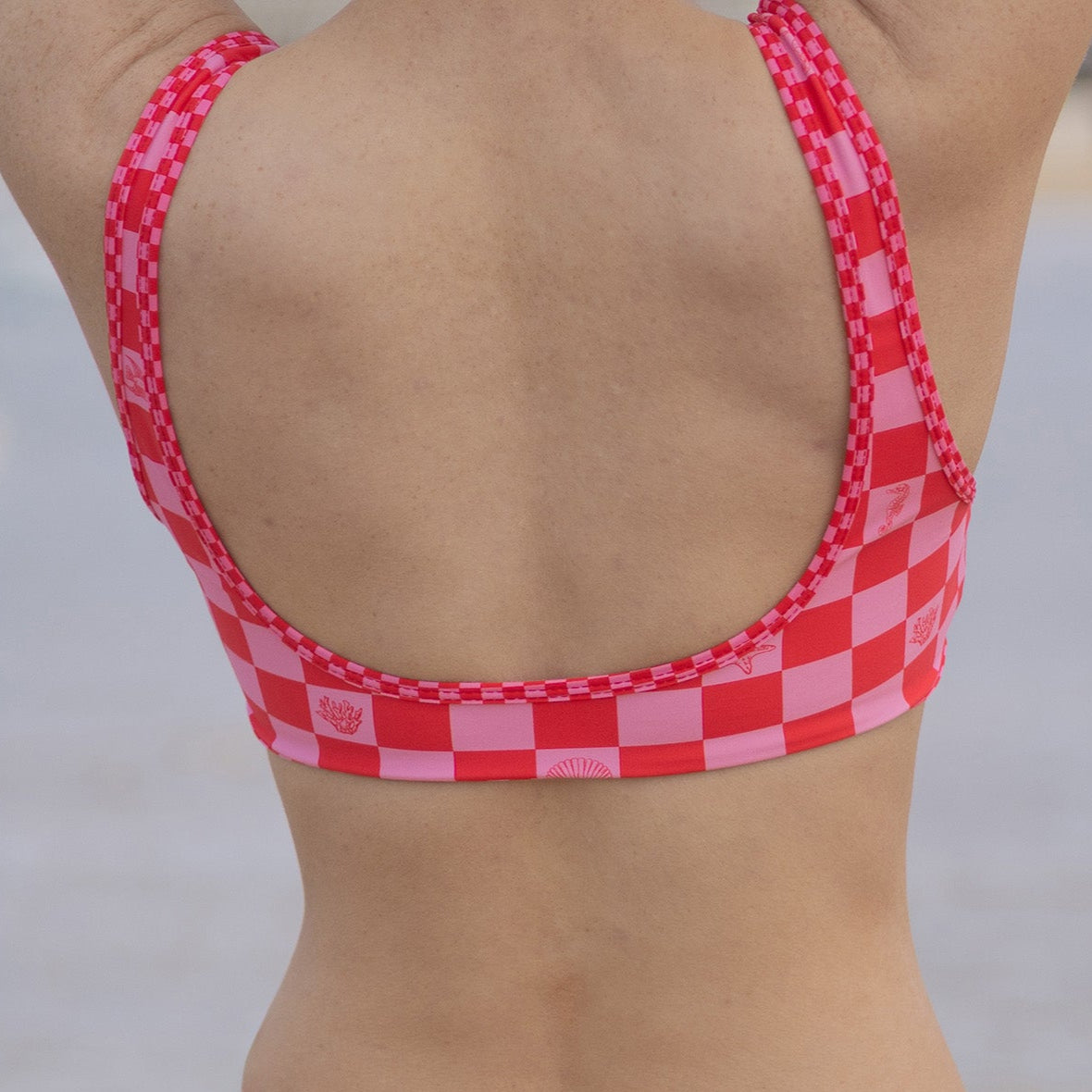 O'Brien Square Neck Top - Sea Friends Pink/Red